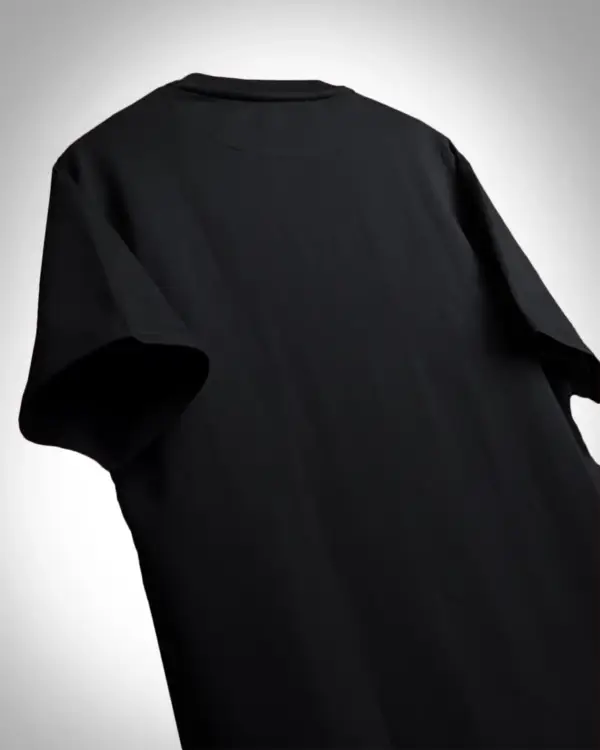 Plain Black Oversized T-Shirt - Image 2