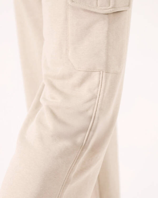 Sandstone Beige Wide Leg Cargo Trouser - Image 4