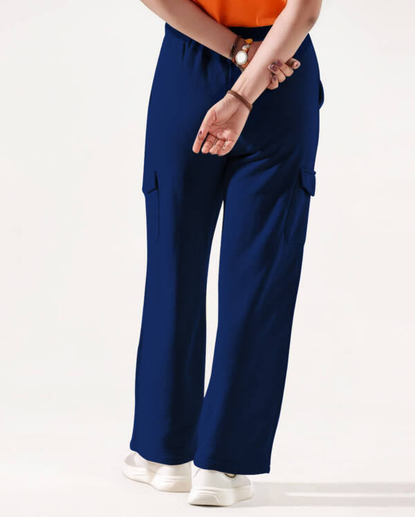 Electric Blue Wide Leg Cargo Trouser