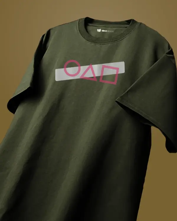 Squid Games Olive Green Oversized T-Shirt
