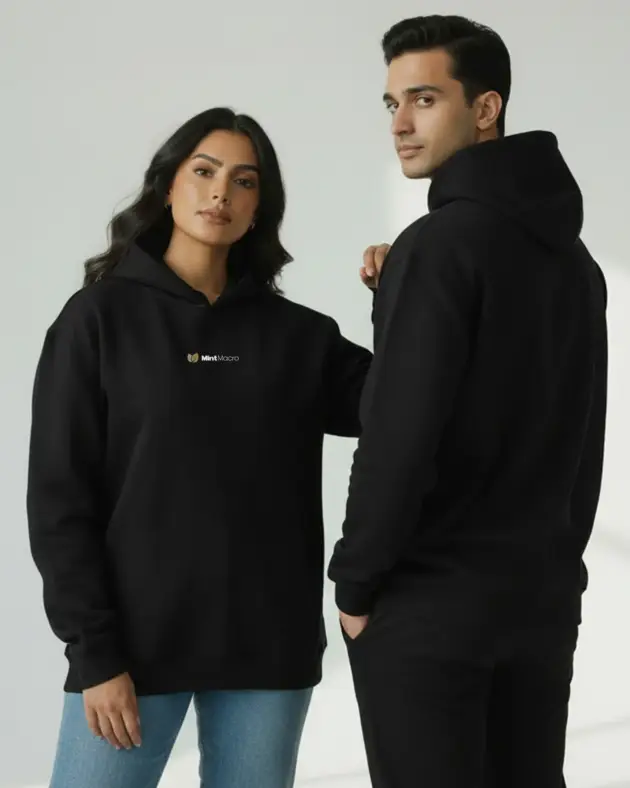Black Essential Oversized Hoodie